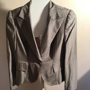 Banana Republic Grey and Pink Stripe Jacket